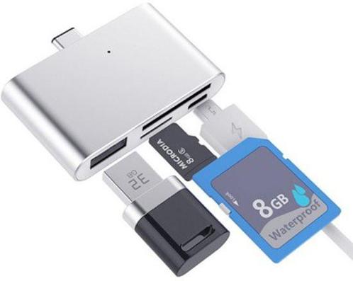 4 in 1 - DrPhone - Type C USB OTG Micro SD kaartlezer, Informatique & Logiciels, Pc & Câble réseau, Envoi