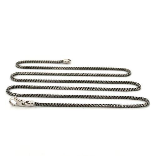 Vieri - Halsketting - 8.7 g - 18 karaat Witgoud, Zwarte Oro, Handtassen en Accessoires, Kettingen