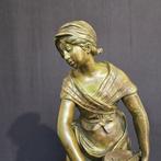 August moreau ( 1834-1917) - sculptuur, Jeune fille a la, Antiquités & Art