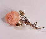Broche - 18 carats Or jaune Corail - Millésime années 50