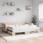 vidaXL Slaapbank met onderschuifbed en matrassen 90x200 cm, Huis en Inrichting, Verzenden, Nieuw