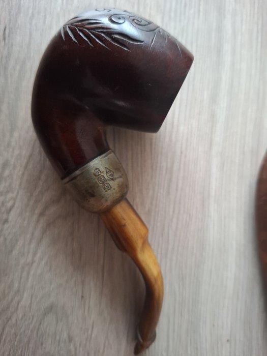 Pijp - Hout, Zilver, Verzamelen, Rookartikelen, Aanstekers en Luciferdoosjes