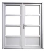 Dubbele deur wit Basic Plus b150 x 204 cm, Bricolage & Construction, Ophalen of Verzenden, Buitendeur