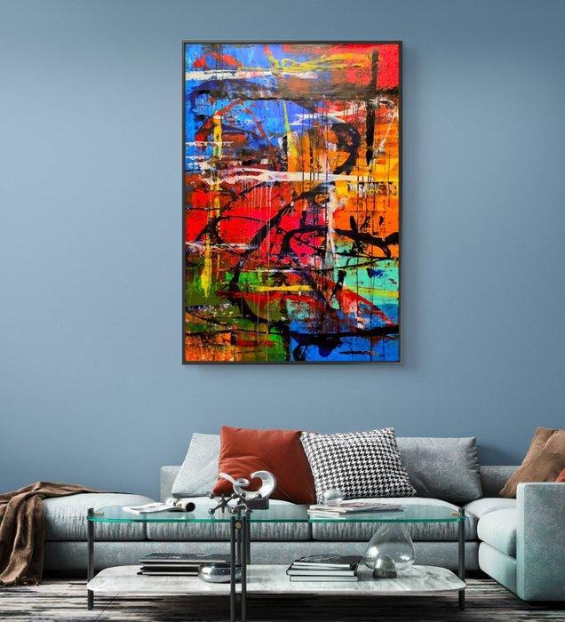 Micha Lenartowicz - Abstract Compodition - XXL, Antiek en Kunst, Kunst | Schilderijen | Modern