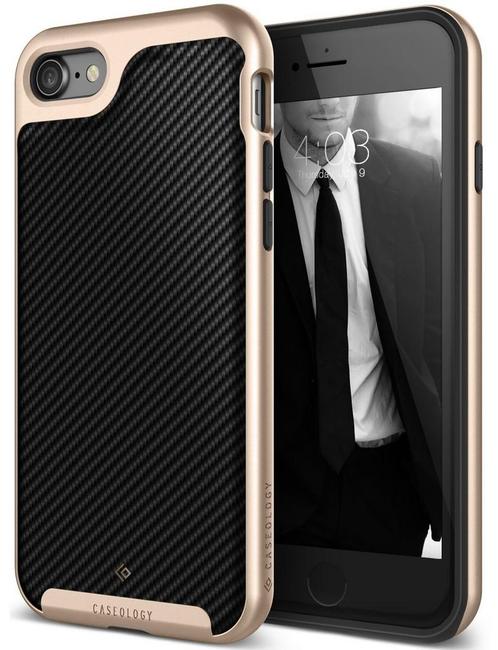 Caseology Envoy Series iPhone 8 / 7 Carbon Fiber Black /, Telecommunicatie, Mobiele telefoons | Hoesjes en Screenprotectors | Apple iPhone