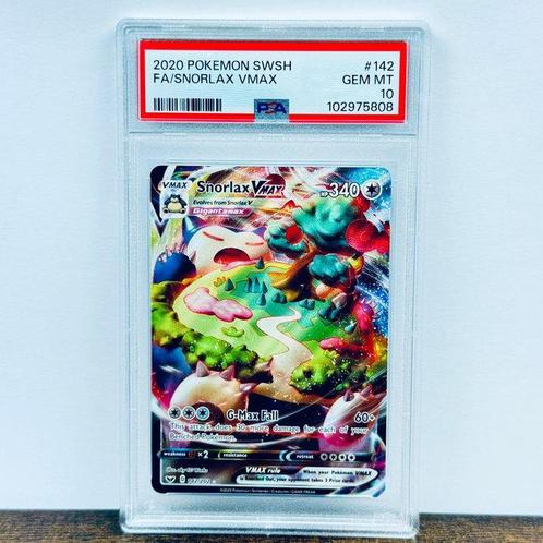 Pokémon Graded card - Snorlax Vmax - SWSH #142 - Pokémon -, Hobby en Vrije tijd, Verzamelkaartspellen | Pokémon