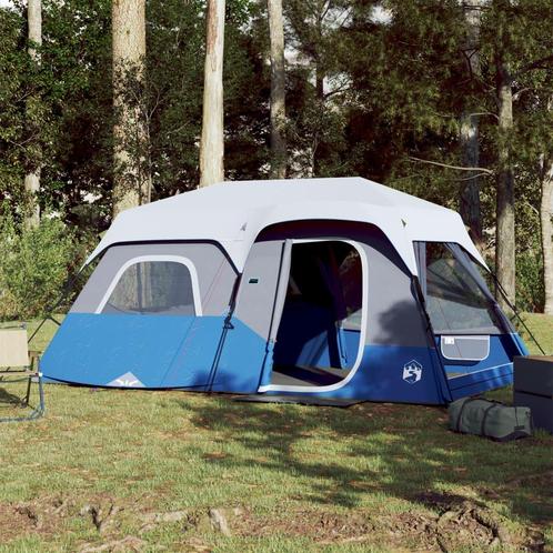 vidaXL Tent 9-persoons waterdicht met LED lichtgroen, Caravans en Kamperen, Tenten, Nieuw, Verzenden