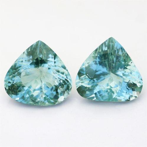 2 pcs Bleu Tourmaline - 16.73 ct - International Gemological, Handtassen en Accessoires, Edelstenen