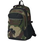 vidaXL Rugzak voor school 40 L zwart en camouflage, Bijoux, Sacs & Beauté, Verzenden