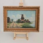 Aart Van Dalen (1933-1990) - Dutch landscape with a windmill, Antiek en Kunst