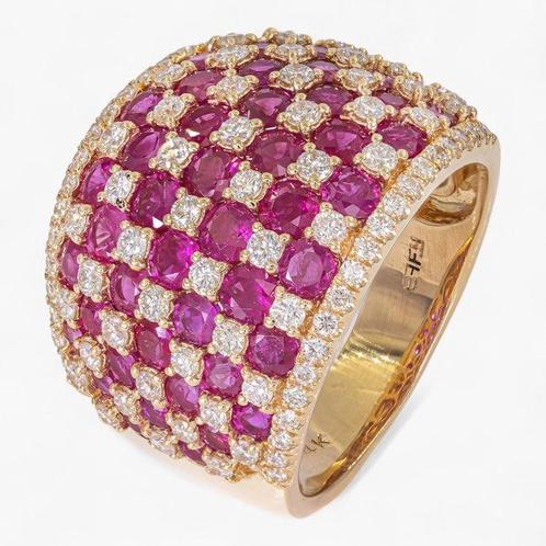 Zonder Minimumprijs - Ring - 14 karaat Geel goud, IGI -, Handtassen en Accessoires, Ringen