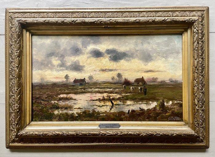 Evert Pieters (1856-1932) - Polderlandschap, Antiek en Kunst, Kunst | Schilderijen | Klassiek