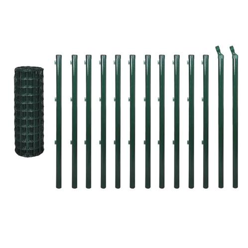 Euro Hek 25x1m Groen Staal - Retour Deal - 40% Korting!, Tuin en Terras, Tuinhekken en Hekwerk, Nieuw, IJzer, Gaashekwerk, Verzenden