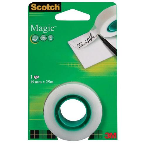 Scotch plakband Magic Tape ft 19 mm x 25 m, blister met 1 ro, Huis en Inrichting, Woonaccessoires | Overige