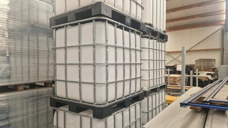 IBC container 1000 liter 120x100x116 cm kunststof pallet, Zakelijke goederen, Kantoor en Winkelinrichting | Magazijn, Stelling en Opslag