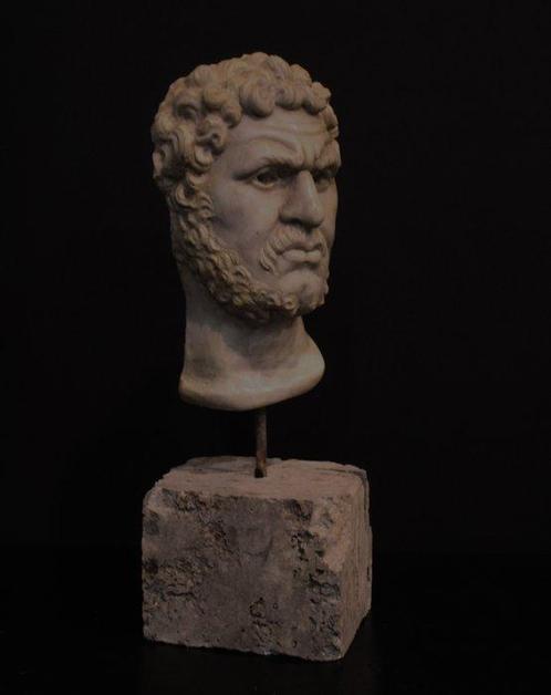 sculptuur, Testa di Caracalla in marmo - 55 cm - Marmer, Antiek en Kunst, Antiek | Keramiek en Aardewerk
