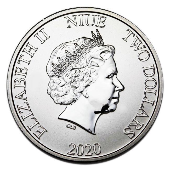 Niue. 2020 1oz Niue Disney Silver Mickey Mouse Christmas, Postzegels en Munten, Edelmetalen en Baren