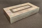 Sigarendoos - parelmoer hout en zilver - art deco doos