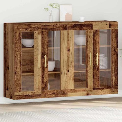 vidaXL Wandkasten 2 stuks Gerecycled Hout 69,5 x 34 x 90 cm, Huis en Inrichting, Kasten | Dressoirs, Nieuw, Verzenden