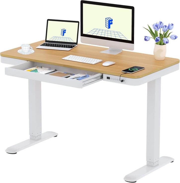 Zit sta bureau - Elektrisch - Verstelbaar - 120 x 60 cm - EW, Huis en Inrichting, Bureaus, Nieuw, Verzenden