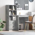 vidaXL Bureau met opslag met lade 2 pcs Beton Grijs 60 x 50, Verzenden, Nieuw