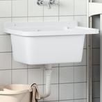 vidaXL Gootsteen wandgemonteerd 60x40x28 cm hars wit, Huis en Inrichting, Verzenden, Nieuw