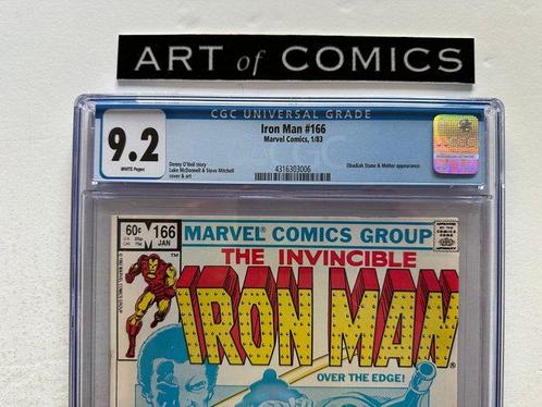 Iron Man #166 - CGC 9.2 - Obadiah Stane, Melter Appearance -, Boeken, Strips | Comics