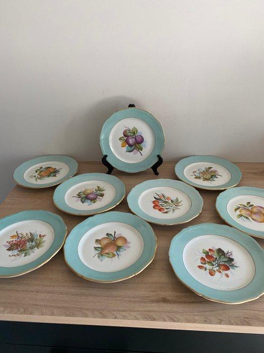 Porcelaine de Paris - Dessertservies (9) - fruits du verger, Antiek en Kunst, Antiek | Meubels | Tafels