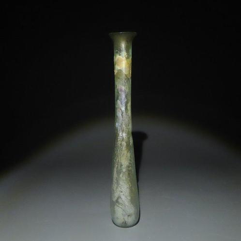 Oud-Romeins Glas Zalf, 1e - 3e eeuw n.Chr. 11,2 cm hoog., Verzamelen, Mineralen en Fossielen