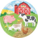 Boerderij Borden Papier 23cm 8st, Hobby en Vrije tijd, Verzenden, Nieuw