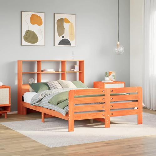 vidaXL Bed met matras massief grenenhout wasbruin 140x190 cm, Huis en Inrichting, Slaapkamer | Bedden, Nieuw, Verzenden