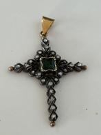 Pendentif en forme de croix - 14 carats Argent, Or, Or jaune