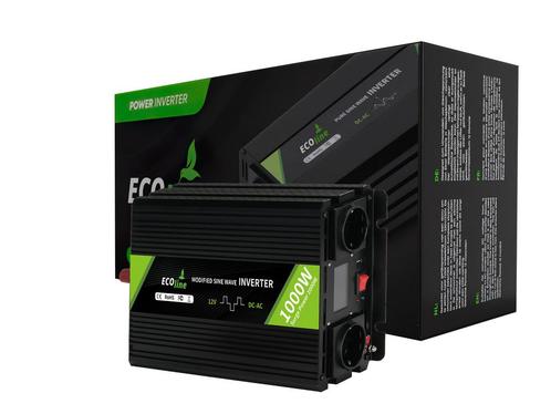 Omvormer 12V Naar 220V/230V - 1000w  - Gemodificeerde sinus, Auto-onderdelen, Elektronica en Kabels, Nieuw, Verzenden