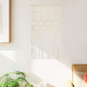 vidaXL Wandhanger macramé 40x80 cm katoen, Verzenden