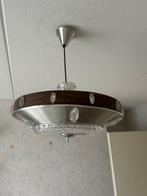 Plafondlamp - Glas, Aluminium, Hout - Vintage retro lamp, Antiek en Kunst