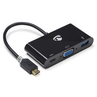 USB C naar VGA adapter | Nedis | 0.2 meter, Computers en Software, Pc- en Netwerkkabels, Verzenden