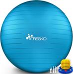 Tresko Fitness bal - Yoga bal - Pilates bal - 65cm - Blauw, Verzenden, Nieuw
