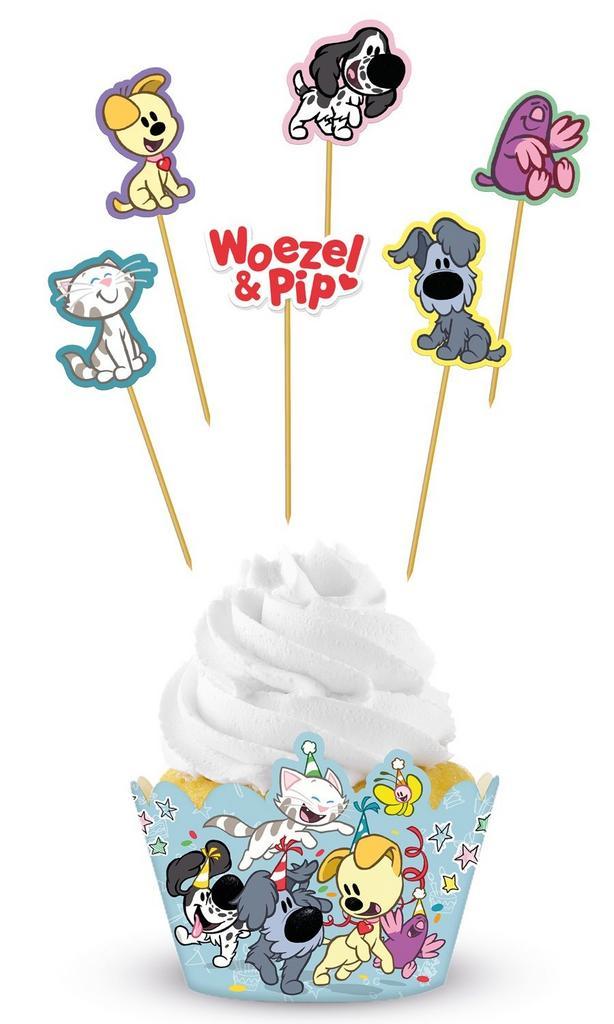 Woezel En Pip Cupcake Toppers 6st, Hobby en Vrije tijd, Feestartikelen, Nieuw, Verzenden