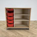 schoolkast vv 2 legborden en 5 bakjes (hxbxd) 99x106x45,5, Gebruikt