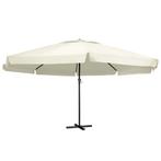 Grote Parasol 6m Zandwit | Tweede Kansje|OP = OP, Tuin en Terras, Verzenden, Nieuw, Meer dan 4 meter, Stokparasol