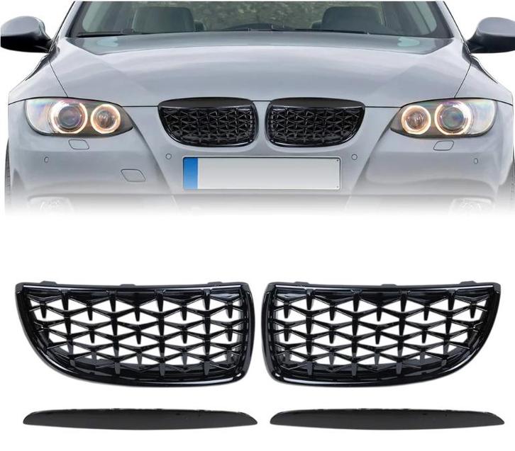 Grillen set | Nieren | BMW 3-series | E90 E91 2003-2008 | Gl, Auto-onderdelen, Carrosserie, Nieuw, BMW, Verzenden