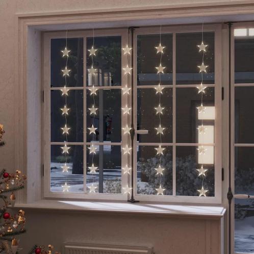 vidaXL Lichtsnoergordijn sterren met 200 LEDs en 8 functies, Diversen, Kerst, Nieuw, Verzenden