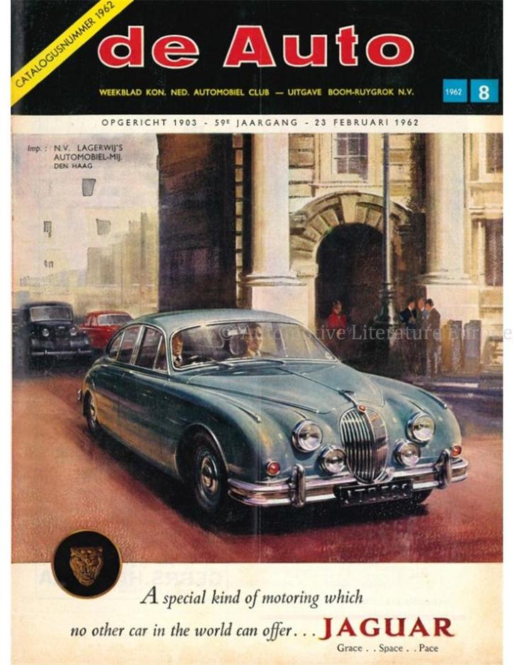 1962 DE AUTO MAGAZINE 08 NEDERLANDS, Boeken, Auto's | Folders en Tijdschriften