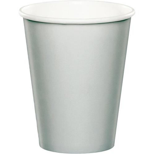 Zilveren Bekers 256ml 24st, Hobby en Vrije tijd, Feestartikelen, Nieuw, Verzenden