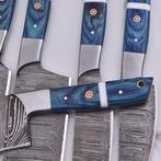 Keukenmes - Chefs knife - Gevouwen staal, pakka hout -