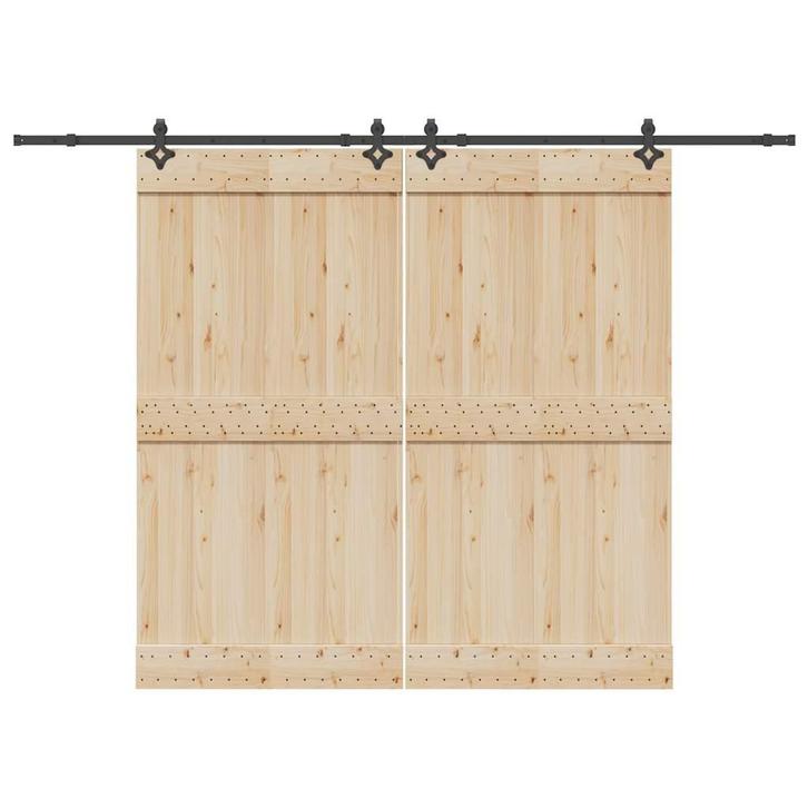 vidaXL Doos met onderdelen voor schuifdeur 305 cm staal, Doe-het-zelf en Bouw, Hang- en Sluitwerk, Nieuw, Verzenden