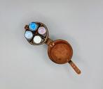 Set of 4 Enameled - Parfumfles - .925 zilver, Antiek en Kunst