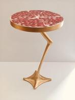 Salontafel - Hout, Glas, Messing