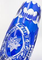 Haida Art Deco Faceted Cobalt Crystal Glass Vase 1920 - Vaas, Antiek en Kunst