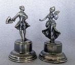 Beeld, Gentleman and Lady figures - 9.3 cm - .800 zilver